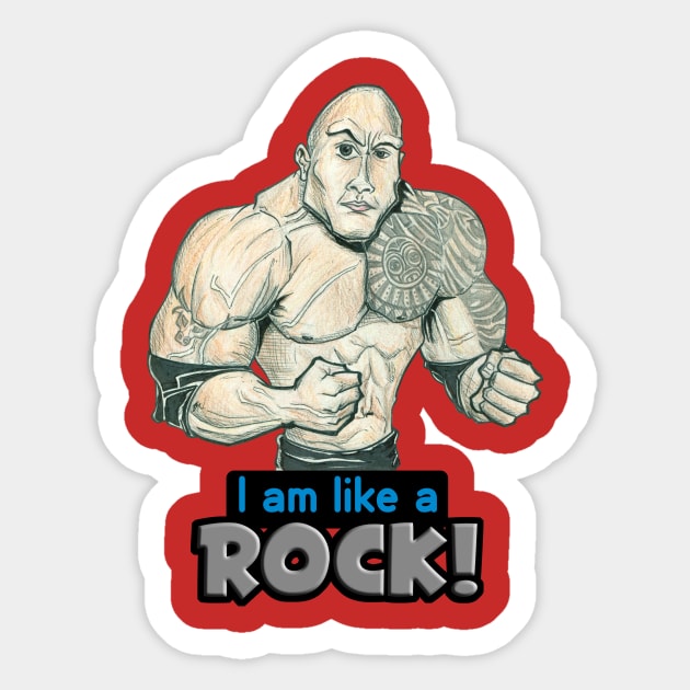 "I´m like a Rock" Sticker by CIZDIBUJOS